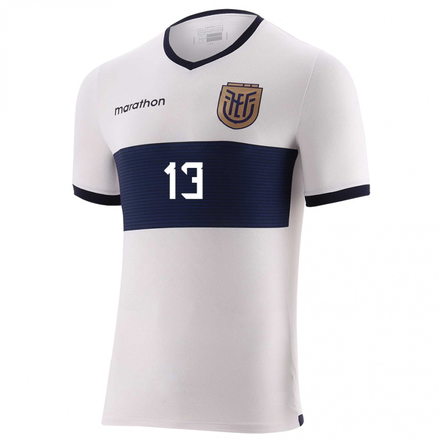 Hombre Fútbol Camiseta Ecuador Enner Valencia #13 Blanco 2ª Equipación 24-26 Argentina