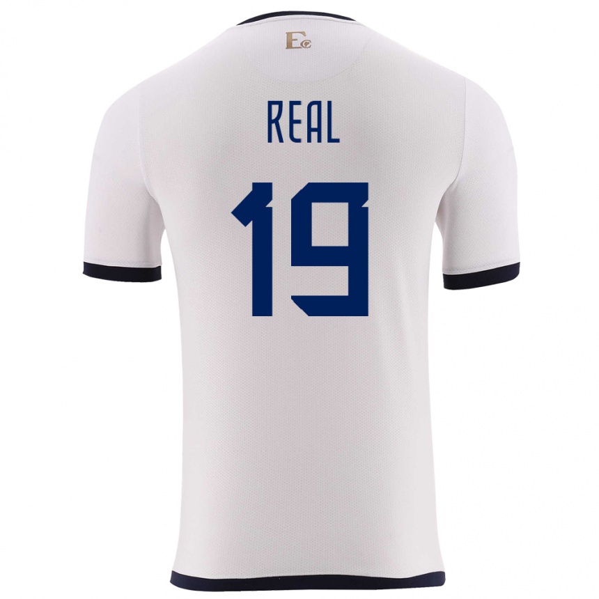 Hombre Fútbol Camiseta Ecuador Kerlly Real #19 Blanco 2ª Equipación 24-26 Argentina