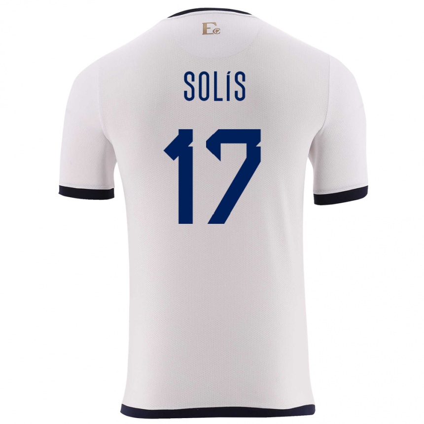 Hombre Fútbol Camiseta Ecuador Mathias Solis #17 Blanco 2ª Equipación 24-26 Argentina