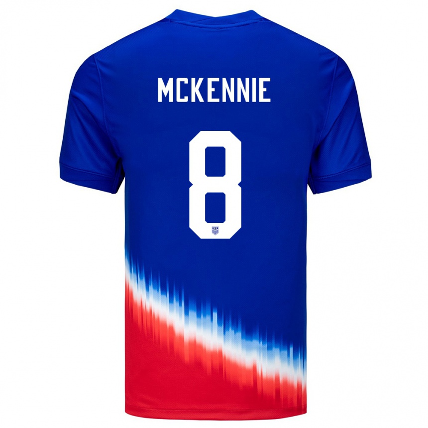 Hombre Fútbol Camiseta Estados Unidos Weston Mckennie #8 Azul 2ª Equipación 24-26 Argentina