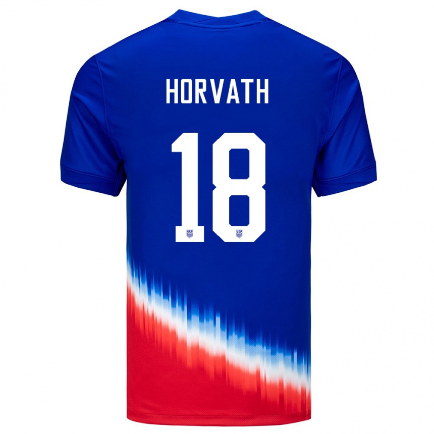 Hombre Fútbol Camiseta Estados Unidos Ethan Horvath #18 Azul 2ª Equipación 24-26 Argentina