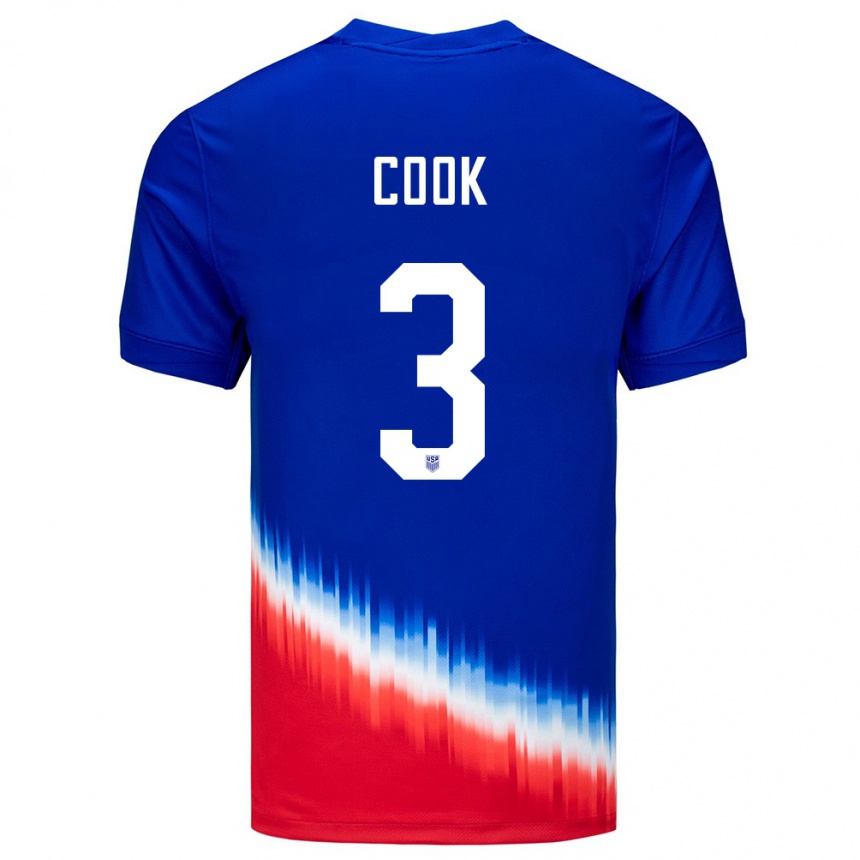 Hombre Fútbol Camiseta Estados Unidos Alana Cook #3 Azul 2ª Equipación 24-26 Argentina