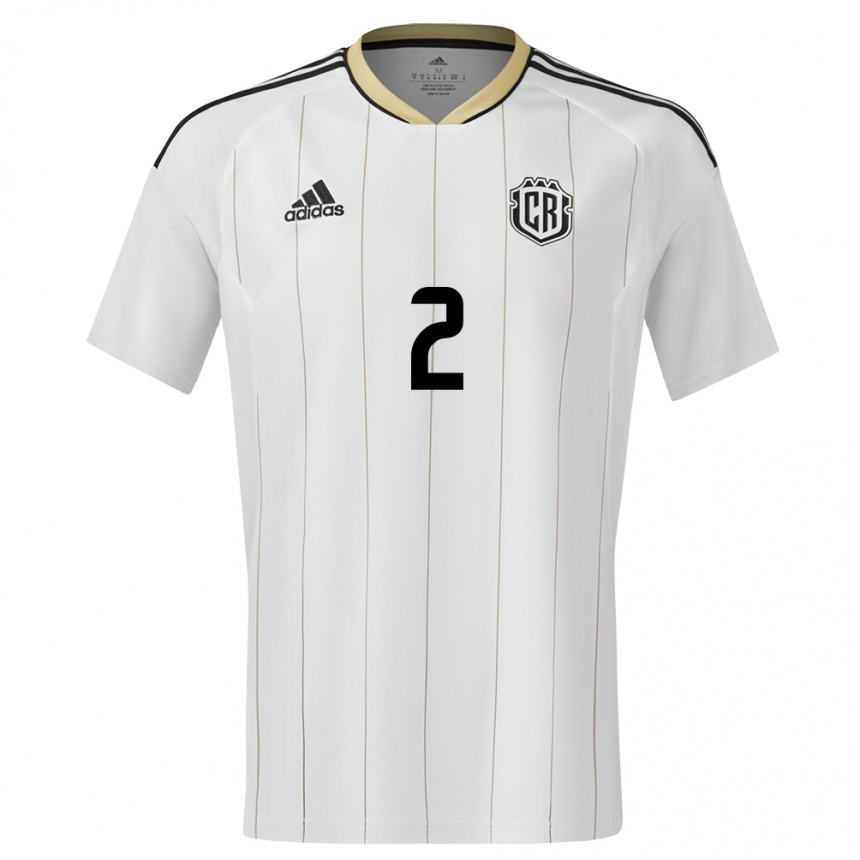 Hombre Fútbol Camiseta Costa Rica Gabriela Guillen #2 Blanco 2ª Equipación 24-26 Argentina