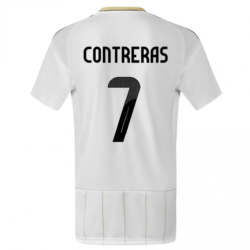 Hombre Fútbol Camiseta Costa Rica Anthony Contreras #7 Blanco 2ª Equipación 24-26 Argentina