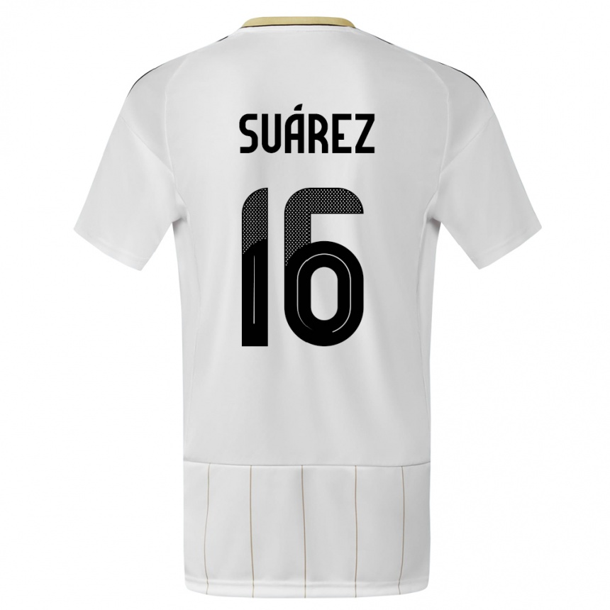 Hombre Fútbol Camiseta Costa Rica Aaron Suarez #16 Blanco 2ª Equipación 24-26 Argentina