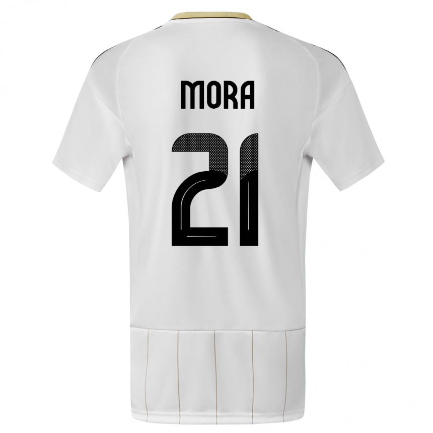 Hombre Fútbol Camiseta Costa Rica Carlos Mora #21 Blanco 2ª Equipación 24-26 Argentina