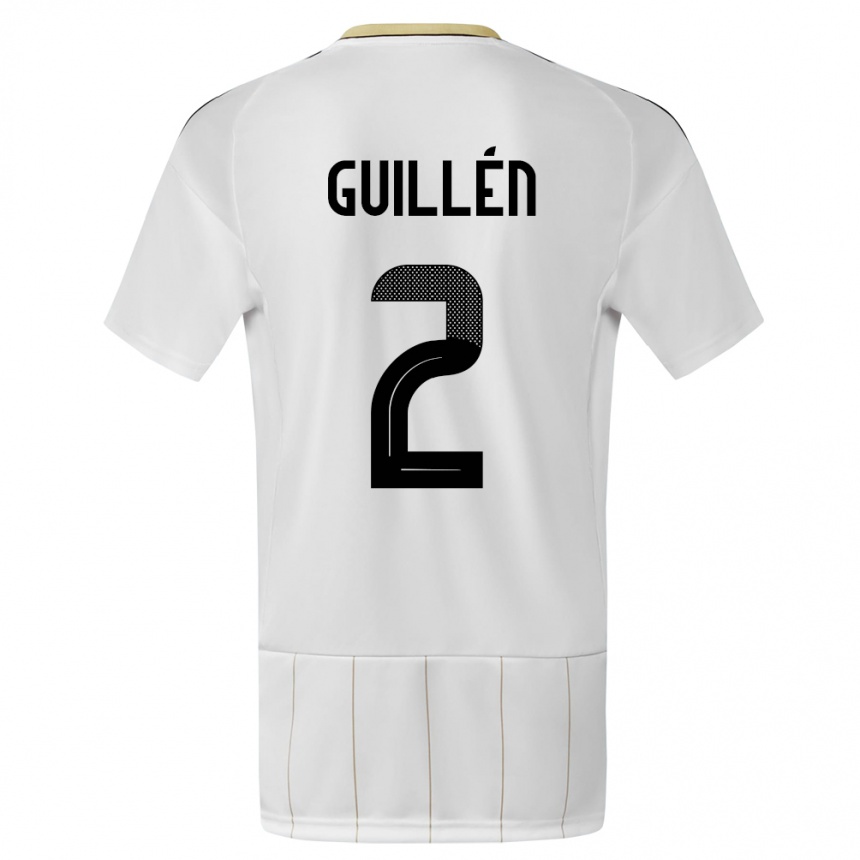 Hombre Fútbol Camiseta Costa Rica Gabriela Guillen #2 Blanco 2ª Equipación 24-26 Argentina