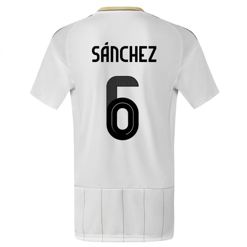 Hombre Fútbol Camiseta Costa Rica Carol Sanchez #6 Blanco 2ª Equipación 24-26 Argentina