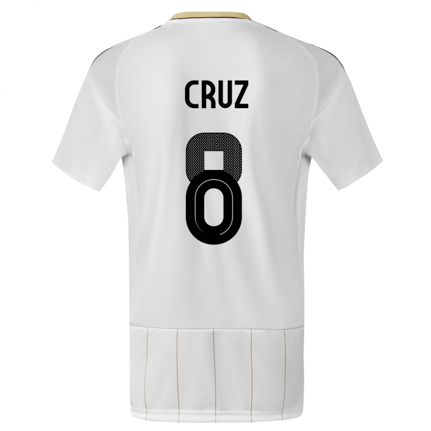 Hombre Fútbol Camiseta Costa Rica Daniela Cruz #8 Blanco 2ª Equipación 24-26 Argentina