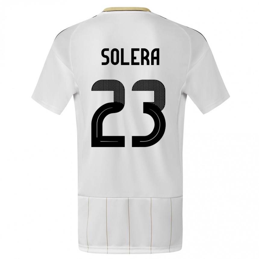 Hombre Fútbol Camiseta Costa Rica Daniela Solera #23 Blanco 2ª Equipación 24-26 Argentina