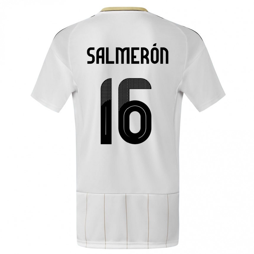 Hombre Fútbol Camiseta Costa Rica Andrey Salmeron #16 Blanco 2ª Equipación 24-26 Argentina