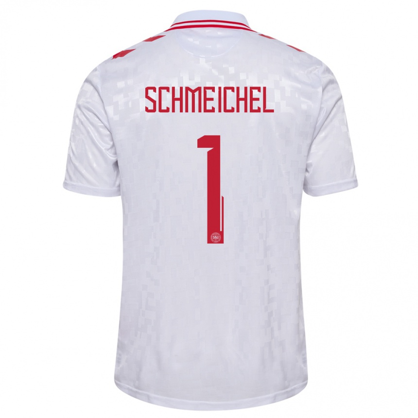 Hombre Fútbol Camiseta Dinamarca Kasper Schmeichel #1 Blanco 2ª Equipación 24-26 Argentina