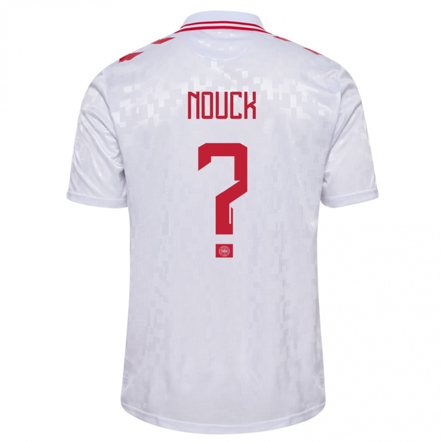 Hombre Fútbol Camiseta Dinamarca Charly Nouck #0 Blanco 2ª Equipación 24-26 Argentina