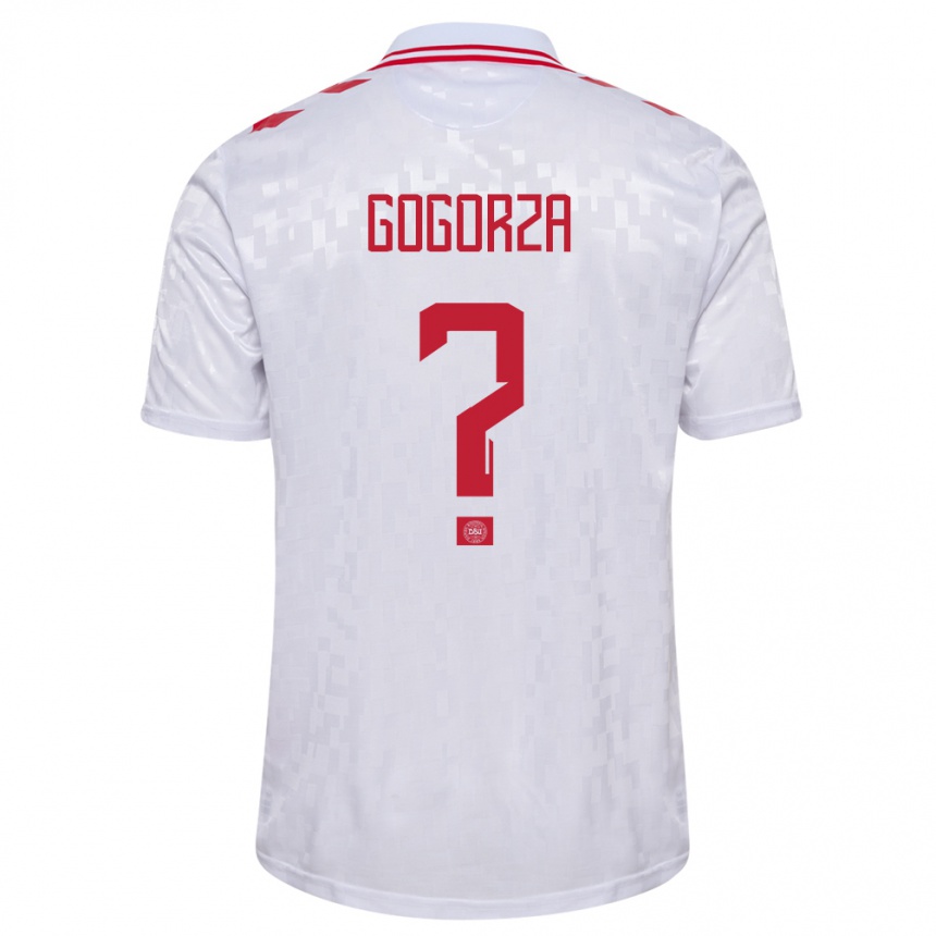 Hombre Fútbol Camiseta Dinamarca Mikel Gogorza #0 Blanco 2ª Equipación 24-26 Argentina