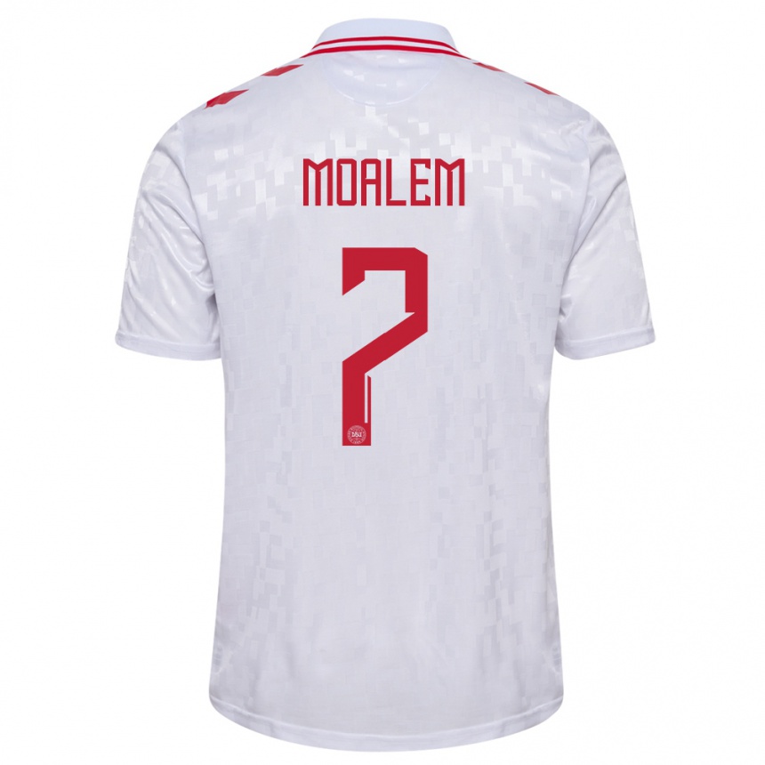 Hombre Fútbol Camiseta Dinamarca Jonathan Moalem #7 Blanco 2ª Equipación 24-26 Argentina