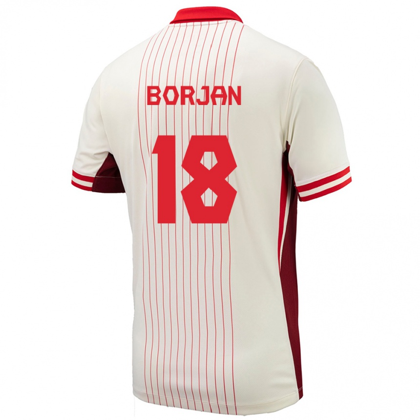 Hombre Fútbol Camiseta Canadá Milan Borjan #18 Blanco 2ª Equipación 24-26 Argentina