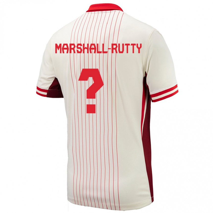 Hombre Fútbol Camiseta Canadá Jahkeele Marshall Rutty #0 Blanco 2ª Equipación 24-26 Argentina