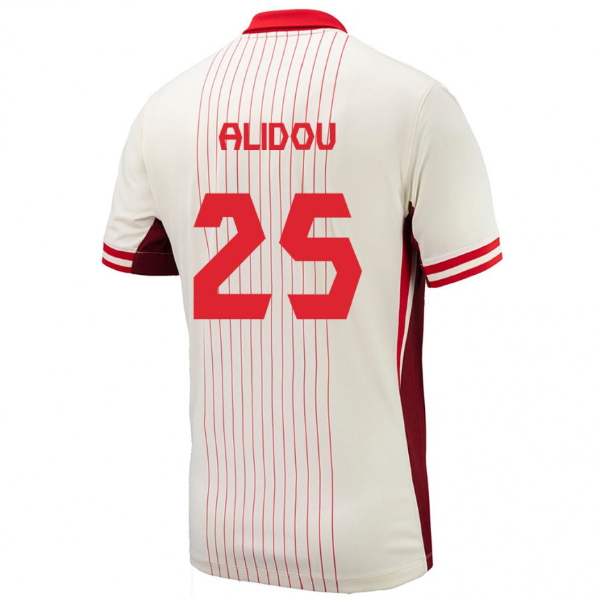 Hombre Fútbol Camiseta Canadá Marie-Yasmine Alidou #25 Blanco 2ª Equipación 24-26 Argentina