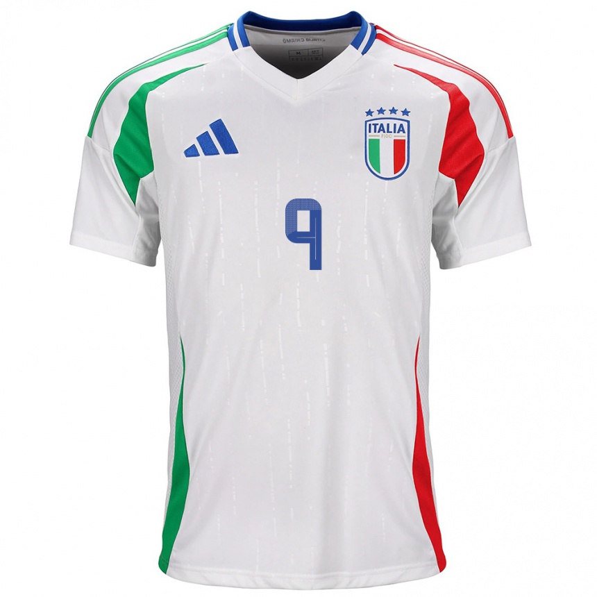 Hombre Fútbol Camiseta Italia Valentina Giacinti #9 Blanco 2ª Equipación 24-26 Argentina