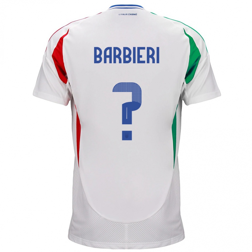 Hombre Fútbol Camiseta Italia Tommaso Barbieri #0 Blanco 2ª Equipación 24-26 Argentina