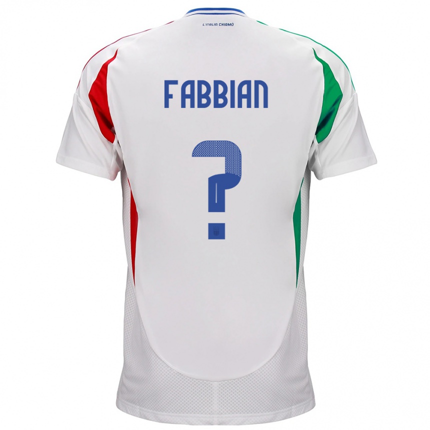 Hombre Fútbol Camiseta Italia Giovanni Fabbian #0 Blanco 2ª Equipación 24-26 Argentina