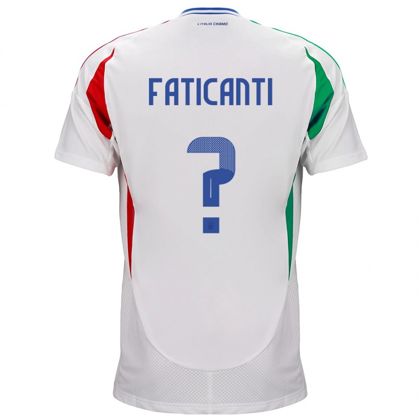 Hombre Fútbol Camiseta Italia Giacomo Faticanti #0 Blanco 2ª Equipación 24-26 Argentina