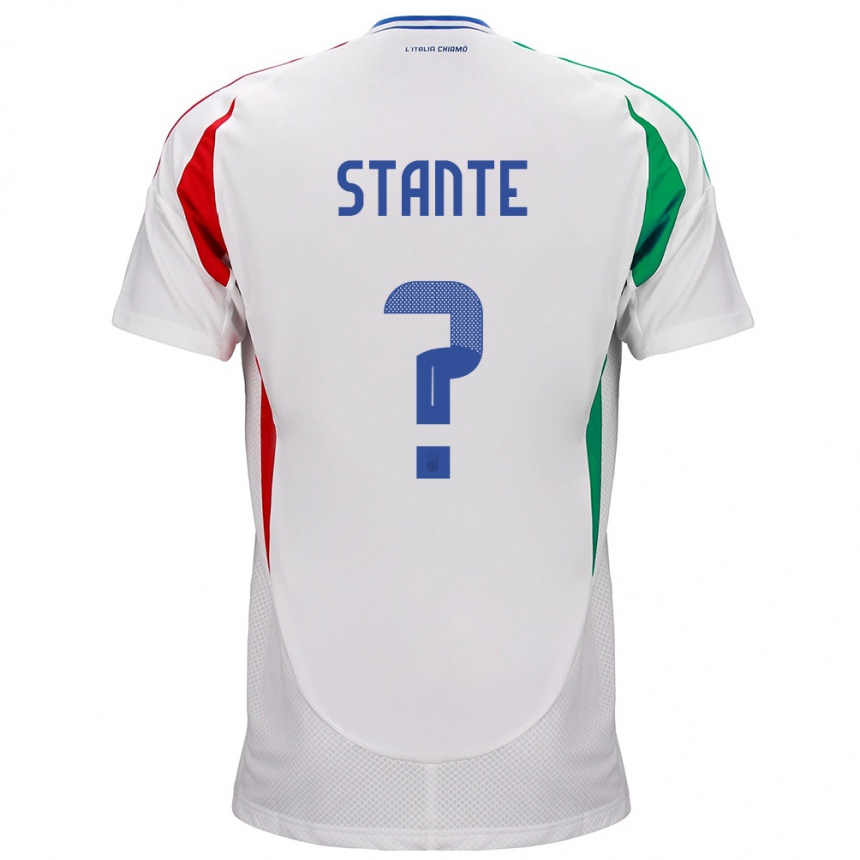 Hombre Fútbol Camiseta Italia Francesco Stante #0 Blanco 2ª Equipación 24-26 Argentina