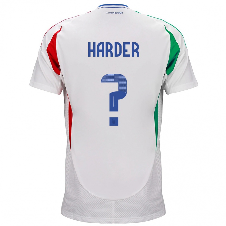 Hombre Fútbol Camiseta Italia Jonas Harder #0 Blanco 2ª Equipación 24-26 Argentina