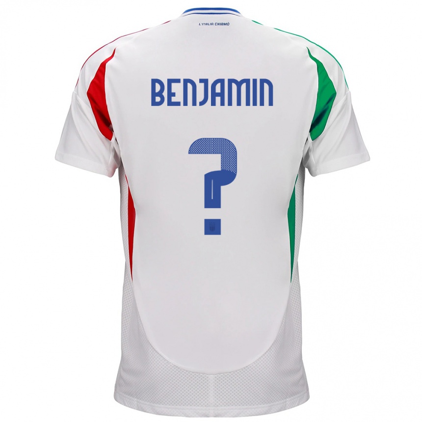 Hombre Fútbol Camiseta Italia Emanuel Benjamin #0 Blanco 2ª Equipación 24-26 Argentina