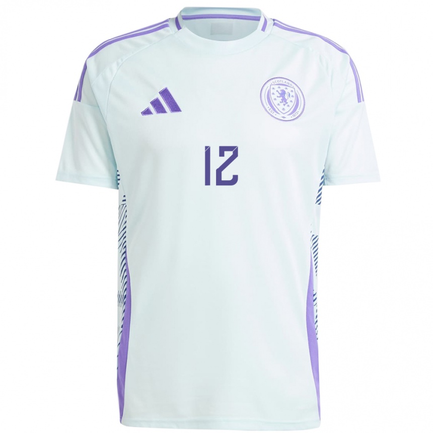 Hombre Fútbol Camiseta Escocia Liam Kelly #12 Azul Menta Claro 2ª Equipación 24-26 Argentina