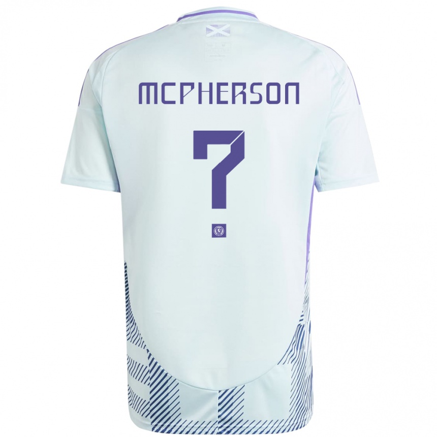 Hombre Fútbol Camiseta Escocia Ben Mcpherson #0 Azul Menta Claro 2ª Equipación 24-26 Argentina