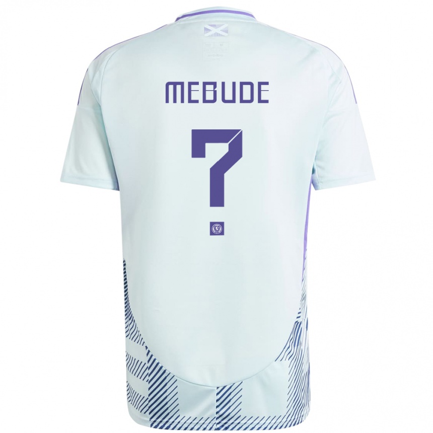 Hombre Fútbol Camiseta Escocia Adedire Mebude #0 Azul Menta Claro 2ª Equipación 24-26 Argentina