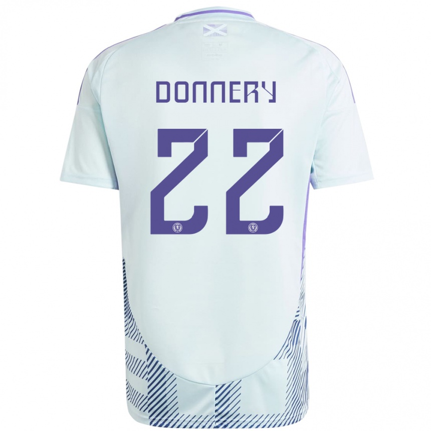 Hombre Fútbol Camiseta Escocia Julian Donnery #22 Azul Menta Claro 2ª Equipación 24-26 Argentina