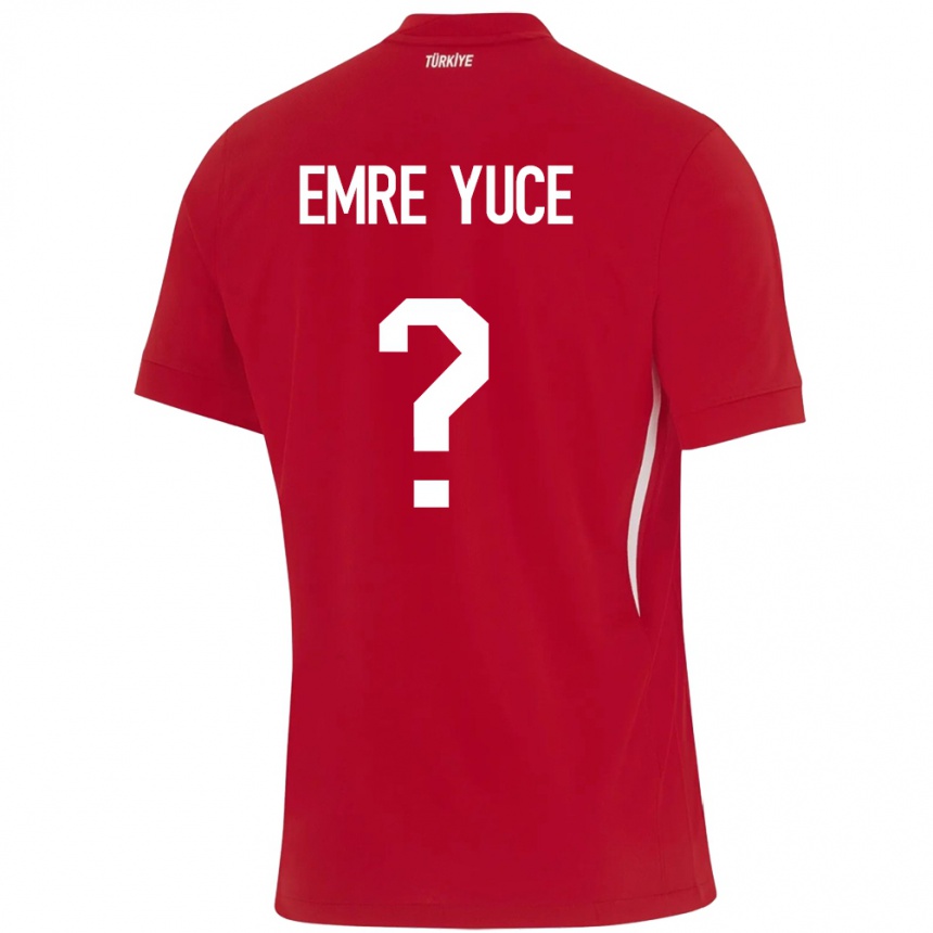 Hombre Fútbol Camiseta Turquía Yunus Emre Yüce #0 Rojo 2ª Equipación 24-26 Argentina