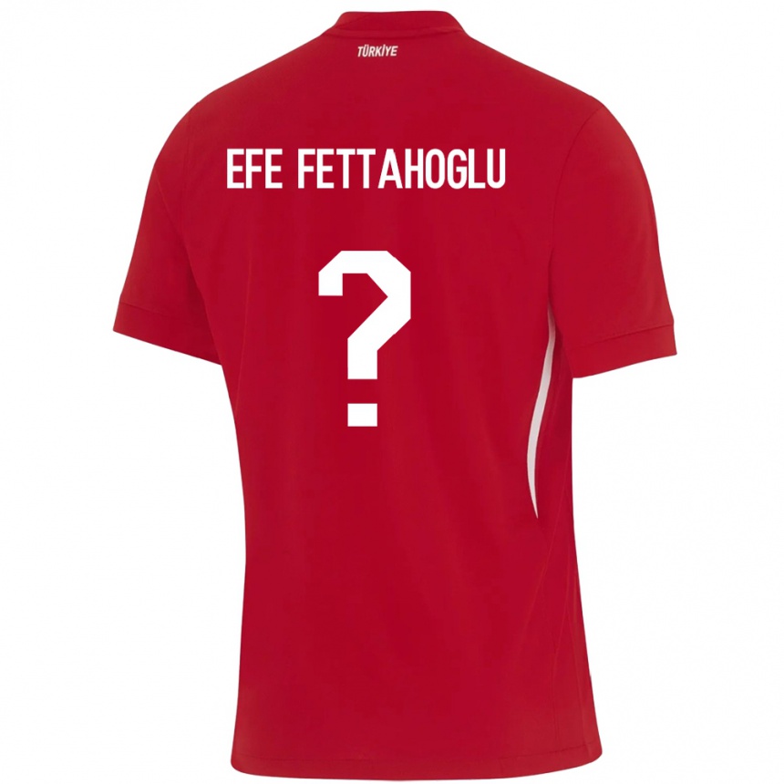 Hombre Fútbol Camiseta Turquía Adnan Efe Fettahoğlu #0 Rojo 2ª Equipación 24-26 Argentina