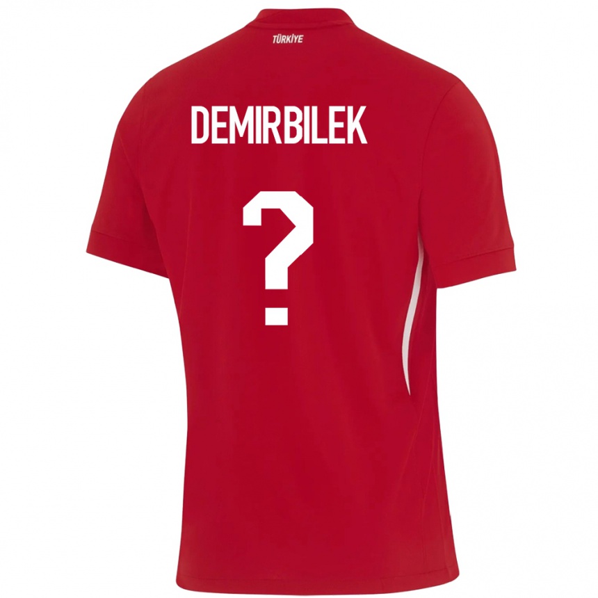 Hombre Fútbol Camiseta Turquía Ali Demirbilek #0 Rojo 2ª Equipación 24-26 Argentina