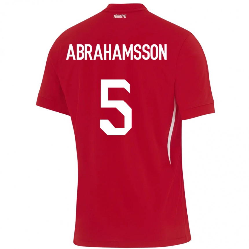 Hombre Fútbol Camiseta Turquía Sejde Aylin Abrahamsson #5 Rojo 2ª Equipación 24-26 Argentina