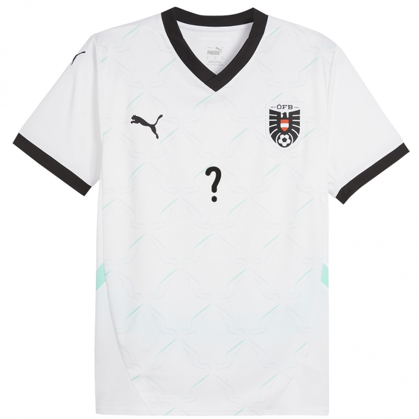 Hombre Fútbol Camiseta Austria Su Nombre #0 Blanco 2ª Equipación 24-26 Argentina