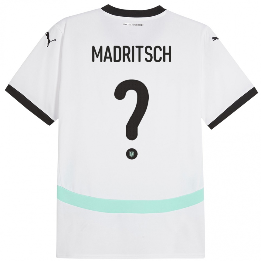 Hombre Fútbol Camiseta Austria Diego Madritsch #0 Blanco 2ª Equipación 24-26 Argentina