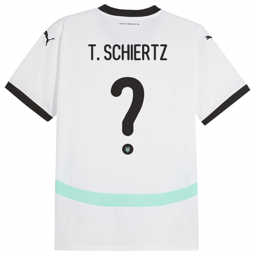 Hombre Fútbol Camiseta Austria Tammo Schiertz #0 Blanco 2ª Equipación 24-26 Argentina