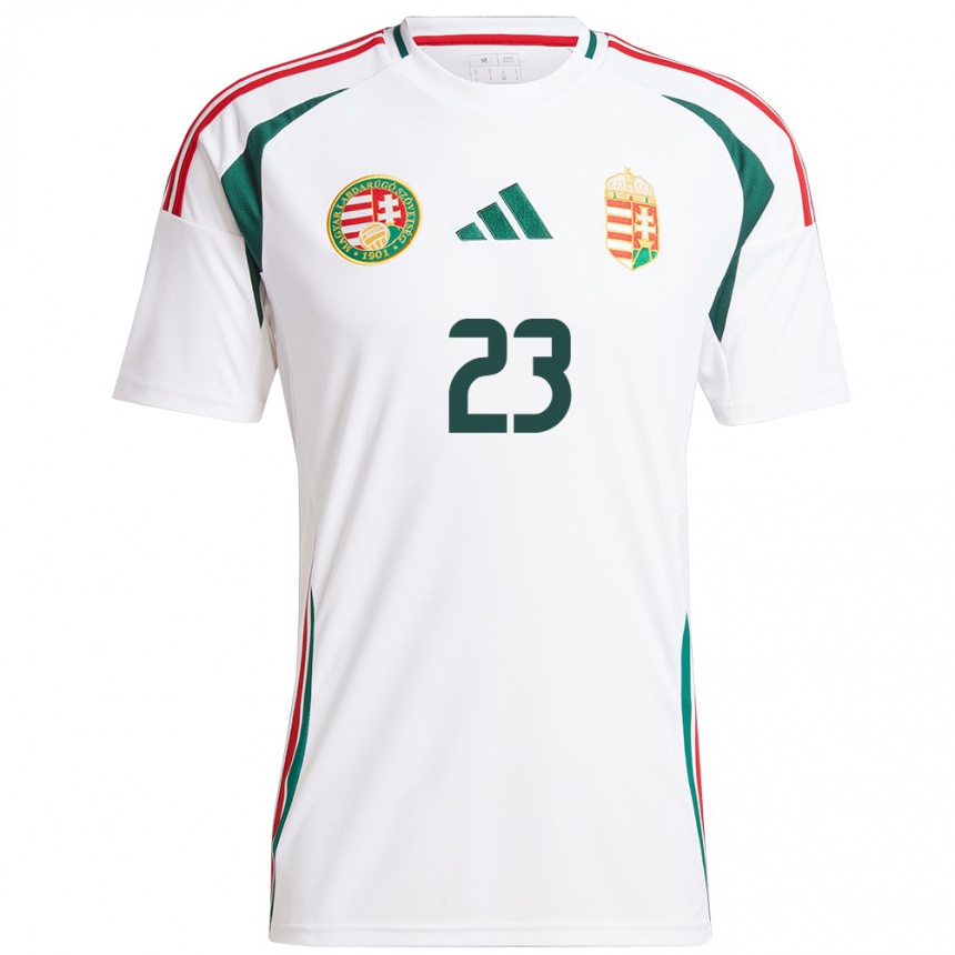 Hombre Fútbol Camiseta Hungría Tamás Szűcs #23 Blanco 2ª Equipación 24-26 Argentina