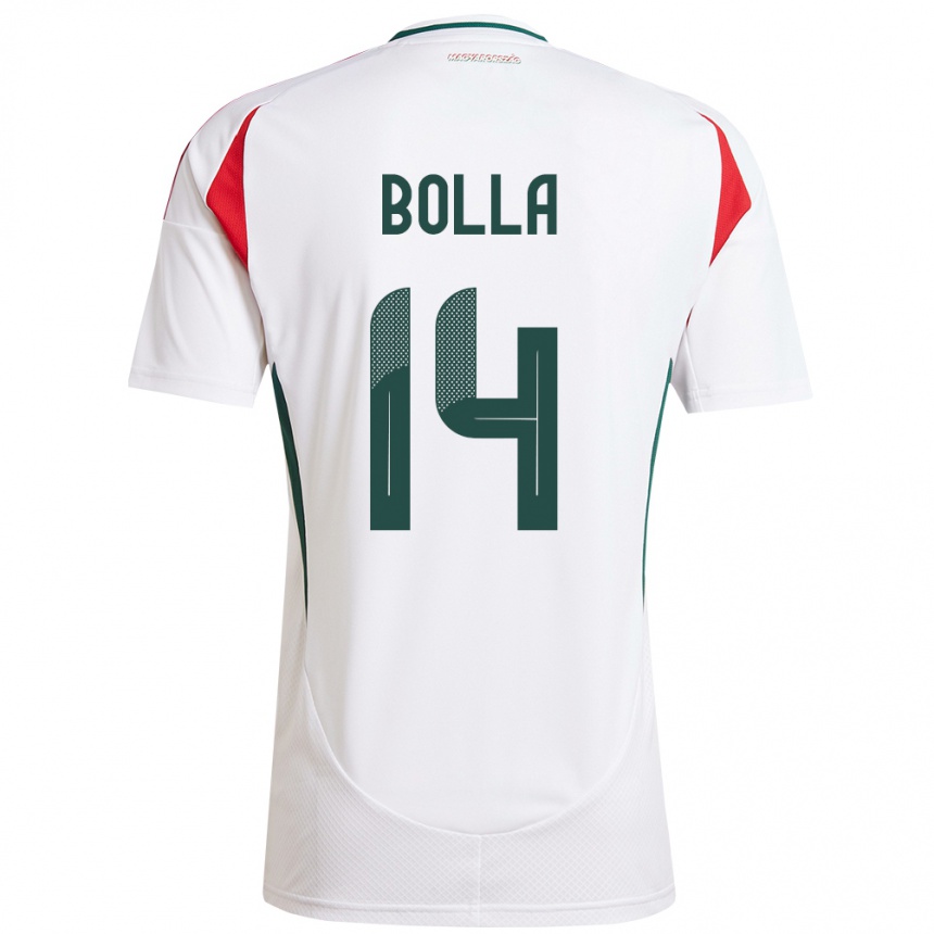 Hombre Fútbol Camiseta Hungría Bendegúz Bolla #14 Blanco 2ª Equipación 24-26 Argentina