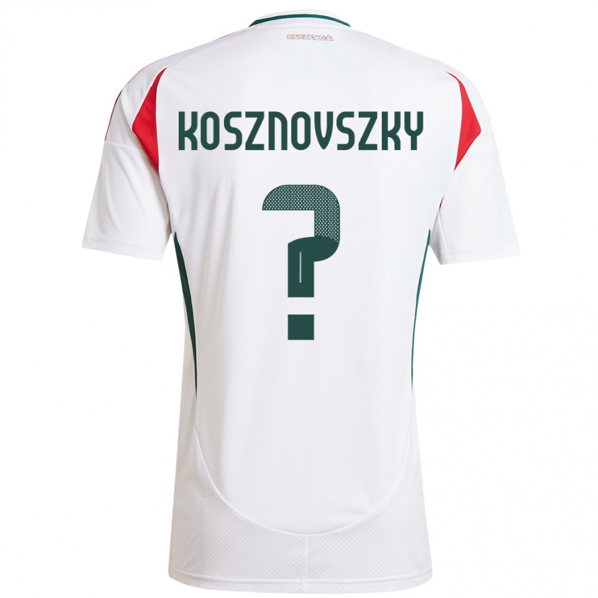 Hombre Fútbol Camiseta Hungría Márk Kosznovszky #0 Blanco 2ª Equipación 24-26 Argentina