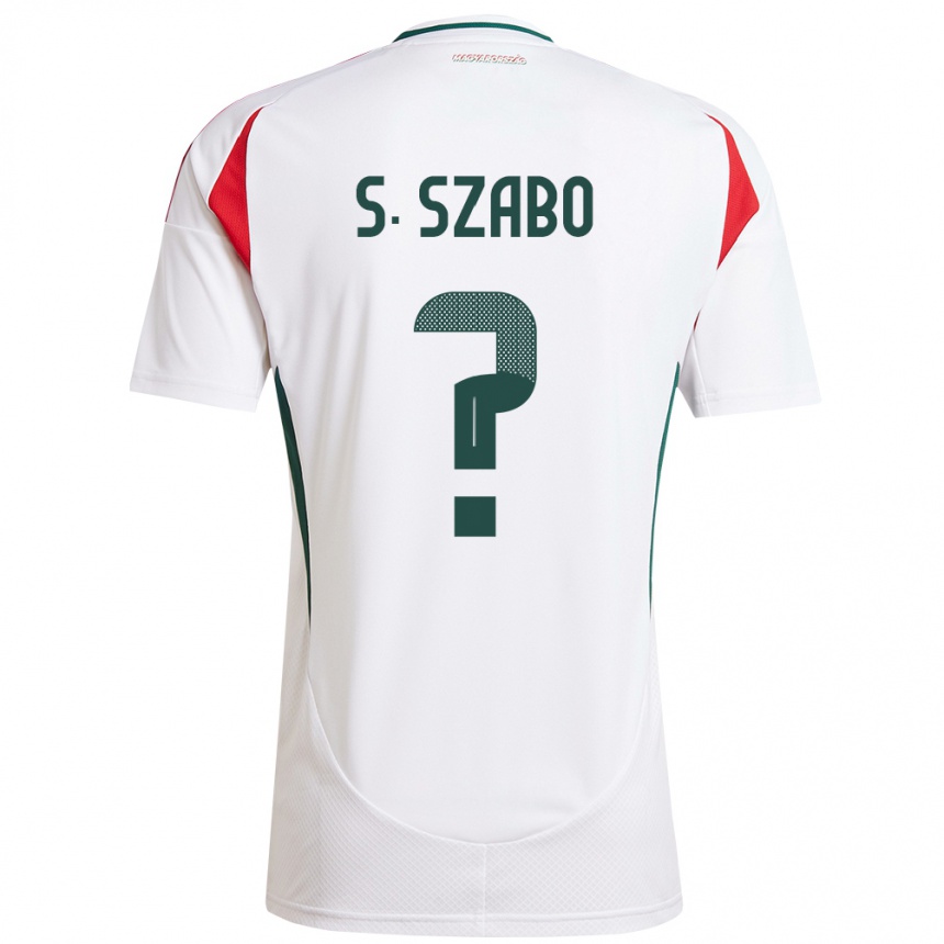 Hombre Fútbol Camiseta Hungría Szilárd Szabó #0 Blanco 2ª Equipación 24-26 Argentina