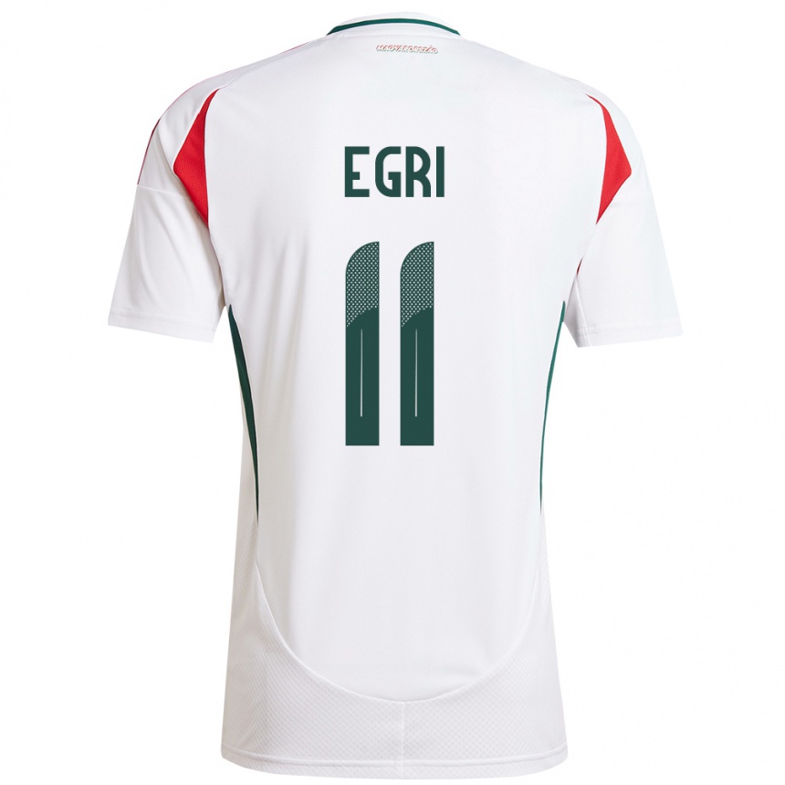 Hombre Fútbol Camiseta Hungría Imre Egri #11 Blanco 2ª Equipación 24-26 Argentina