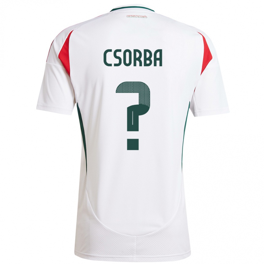 Hombre Fútbol Camiseta Hungría Noel Csorba #0 Blanco 2ª Equipación 24-26 Argentina