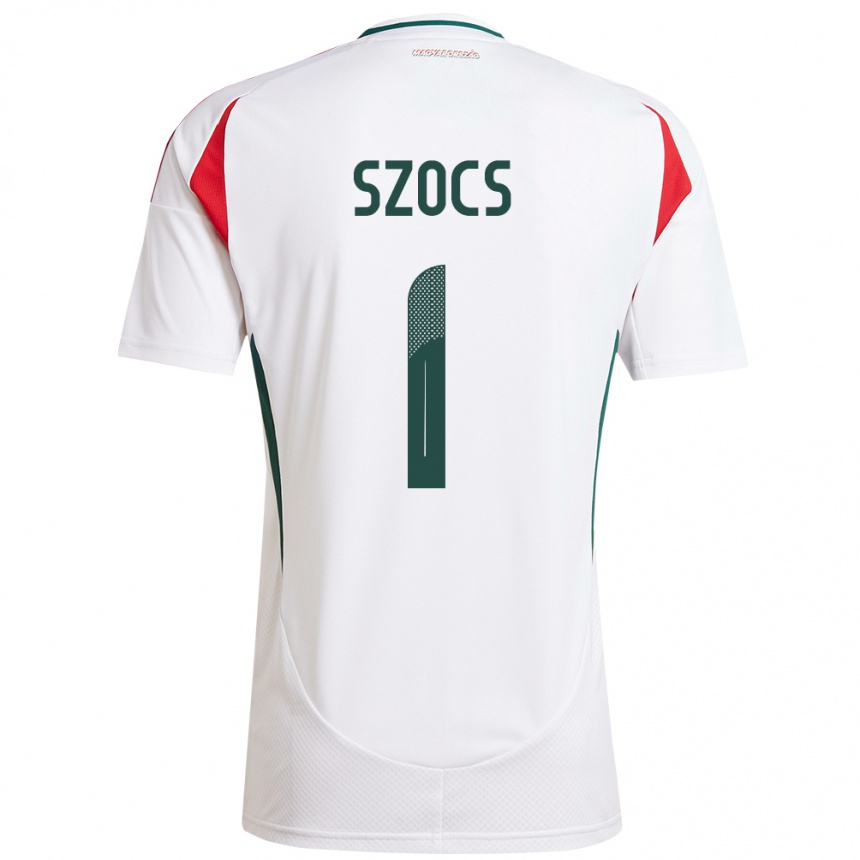 Hombre Fútbol Camiseta Hungría Réka Szőcs #1 Blanco 2ª Equipación 24-26 Argentina