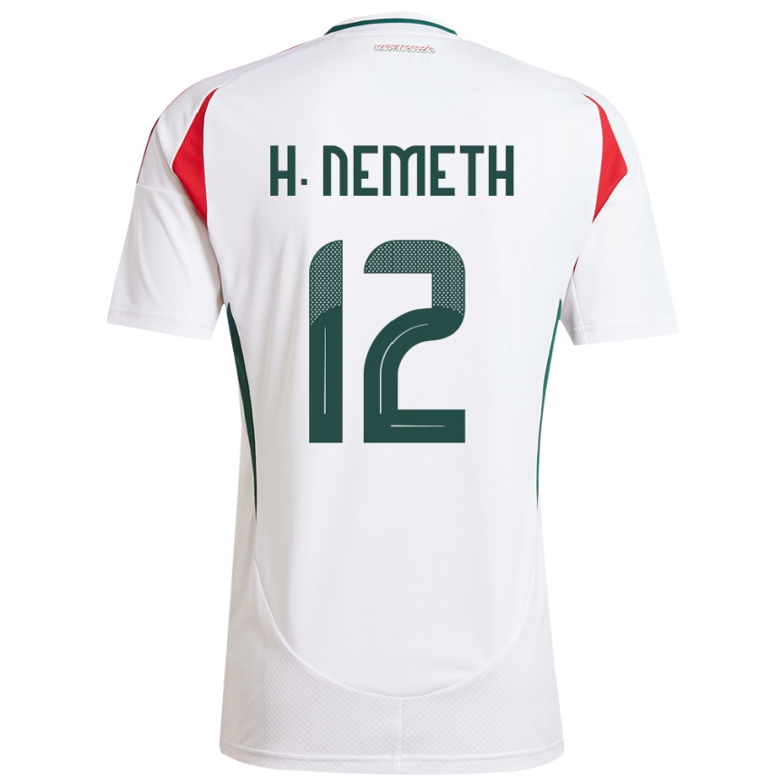 Hombre Fútbol Camiseta Hungría Hanna Németh #12 Blanco 2ª Equipación 24-26 Argentina