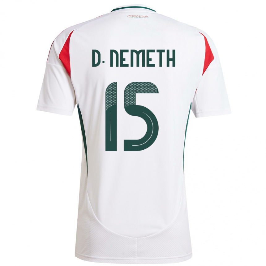 Hombre Fútbol Camiseta Hungría Diana Németh #15 Blanco 2ª Equipación 24-26 Argentina