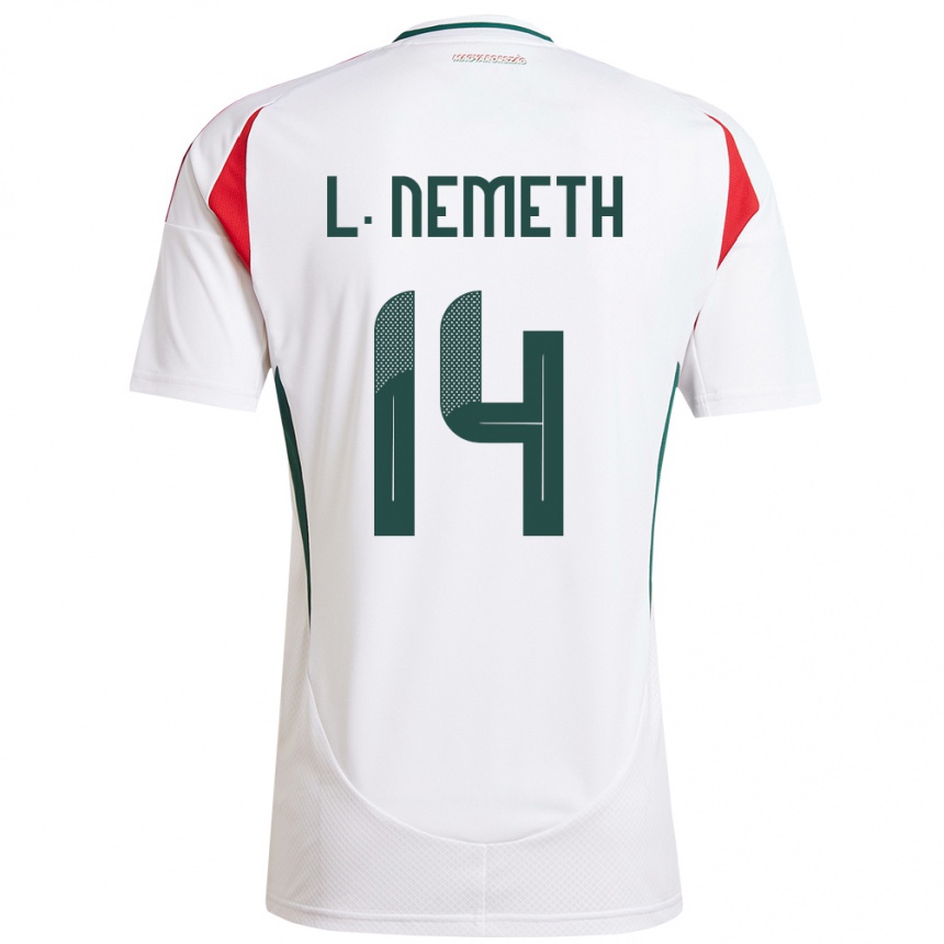 Hombre Fútbol Camiseta Hungría Loretta Németh #14 Blanco 2ª Equipación 24-26 Argentina